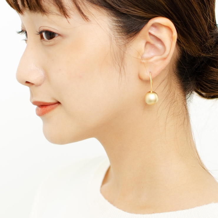 ボールフックピアス【SALE/45%OFF】レディースピアスジュエリーアクセサリープレゼントマット大きいサイズアンティークボール型玉球体《ゴールド/シルバー》piercevkoa-p440【送料無料/メール便】