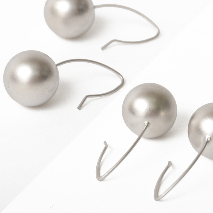 ボールフックピアス【SALE/45%OFF】レディースピアスジュエリーアクセサリープレゼントマット大きいサイズアンティークボール型玉球体《ゴールド/シルバー》piercevkoa-p440【送料無料/メール便】