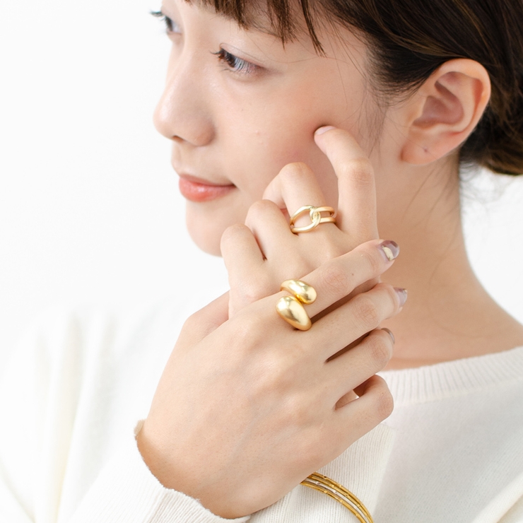 ドロップリングレディース指輪【SALE/45%OFF】丸いデザインジュエリーアクセサリープレゼントアンティークヴィンテージ風《ゴールド/シルバー/16号》サイズ調整ringvkoa-r433【送料無料/メール便】