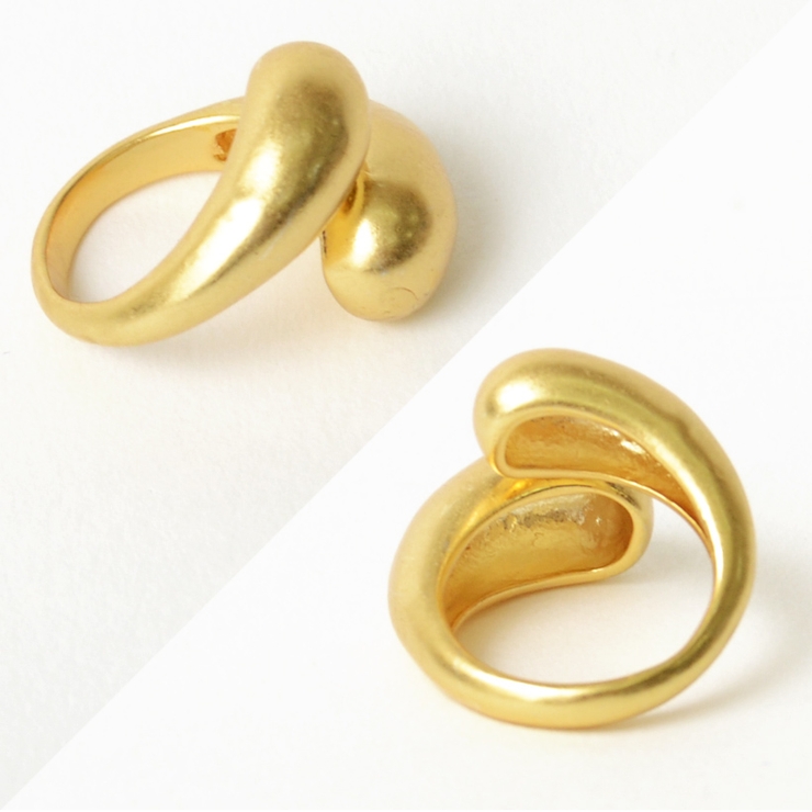 ドロップリングレディース指輪【SALE/45%OFF】丸いデザインジュエリーアクセサリープレゼントアンティークヴィンテージ風《ゴールド/シルバー/16号》サイズ調整ringvkoa-r433【送料無料/メール便】