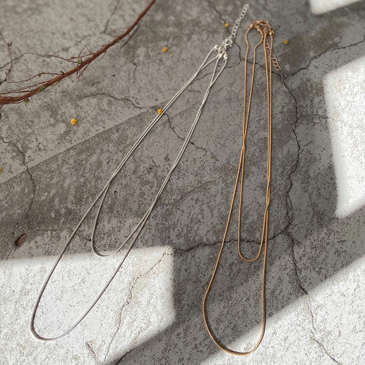 二連スネークチェーンネックレス | Vita Felice | 詳細画像9 