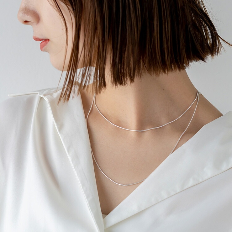 二連スネークチェーンネックレス | Vita Felice | 詳細画像3 