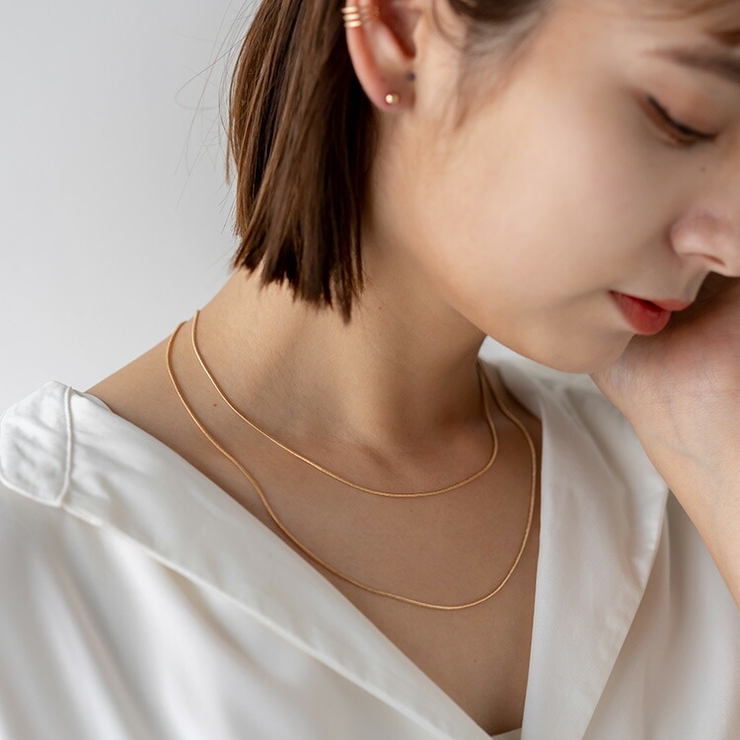 二連スネークチェーンネックレス | Vita Felice | 詳細画像5 