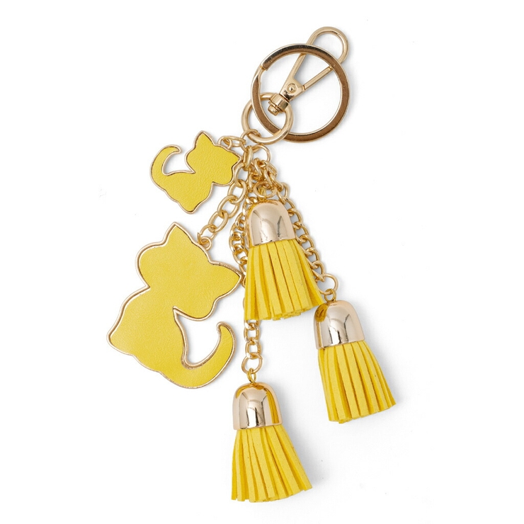 イエロー | ネコモチーフバッグチャーム | Vita Felice