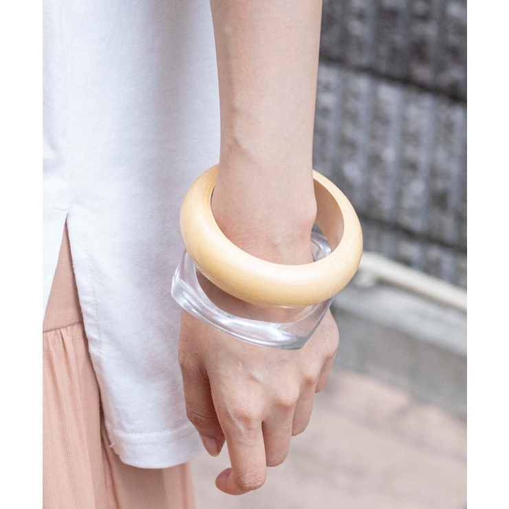 【2点セット】ウッドアクリルバングル | WEGO【WOMEN】 | 詳細画像1 