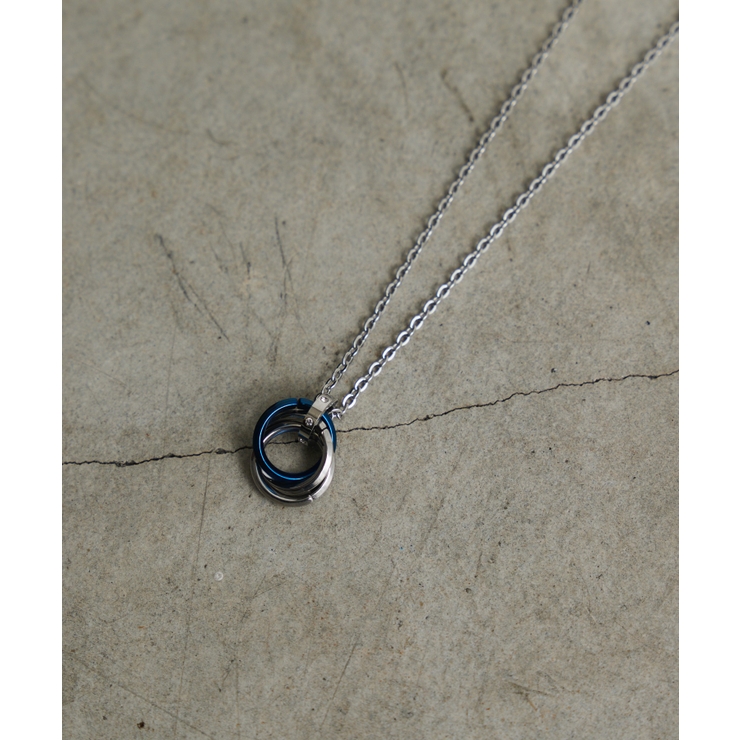 ミニトリプルリングチェーンネックレス | WEGO【MEN】 | 詳細画像15 