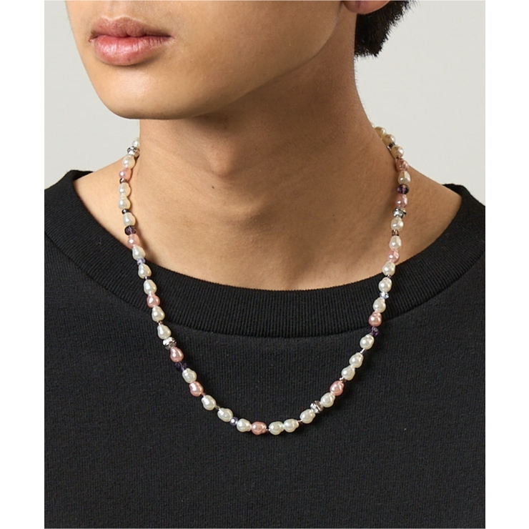 カラーパールネックレス 韓国 韓国ファッション | WEGO【MEN】 | 詳細画像2 