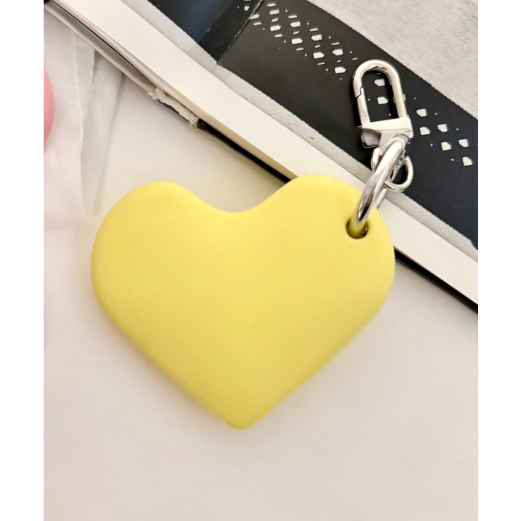 イエロー | BIGハートリップチャームキーホルダー | WEGO【WOMEN】