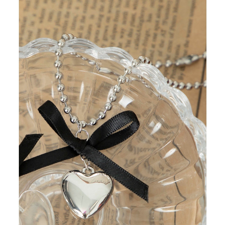 Lチェーンリボンハートネックレス | WEGO【WOMEN】 | 詳細画像3 