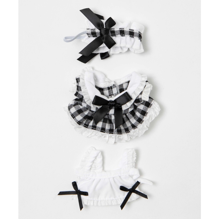 柄1 | ギンガムチェックぬいメイドセット10cm | WEGO【WOMEN】