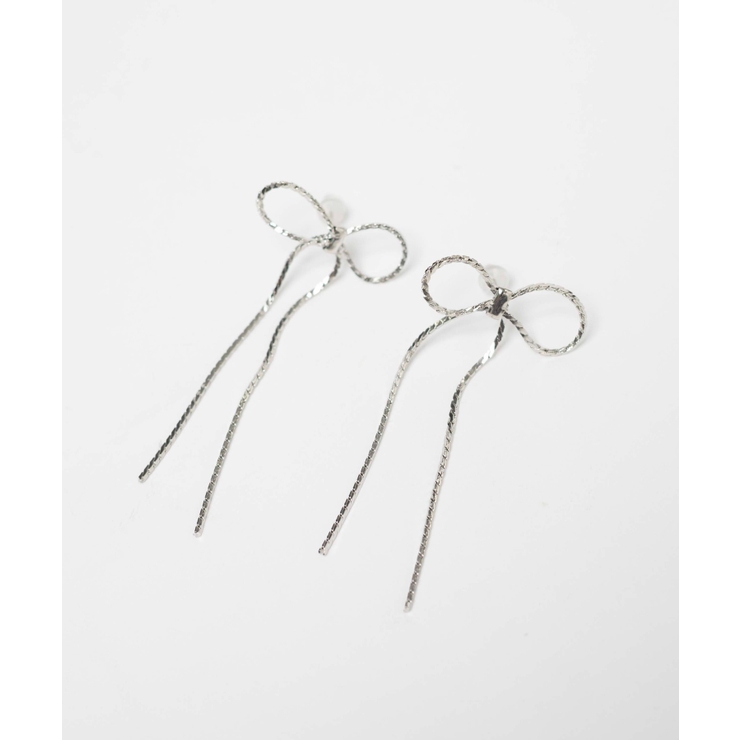 Lチェーンリボンピアス | WEGO【WOMEN】 | 詳細画像3 