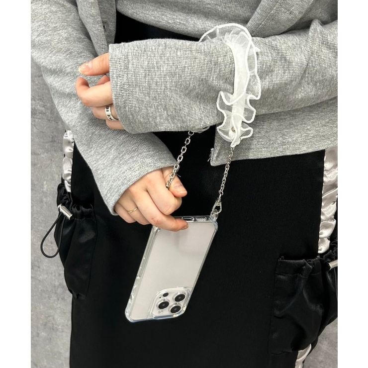 ホワイト | フリルチェーンハンドストラップ | WEGO【WOMEN】