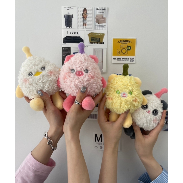 キュルキュルあにまるぬいぐるみキーホルダー[品番：WG010090570