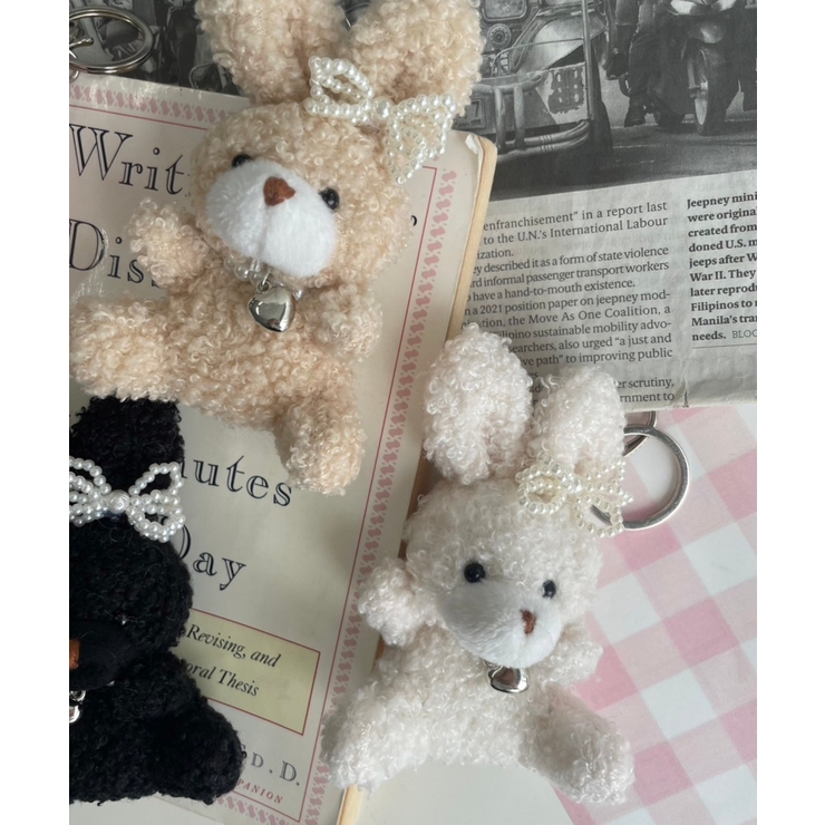もこもこファンシーうさぎぬいぐるみキーホルダー | WEGO【WOMEN】 | 詳細画像4 