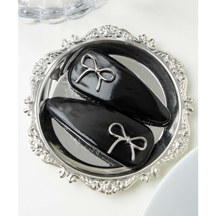 ブラック | L2Pパテッドリボンパッチンピン | WEGO【WOMEN】