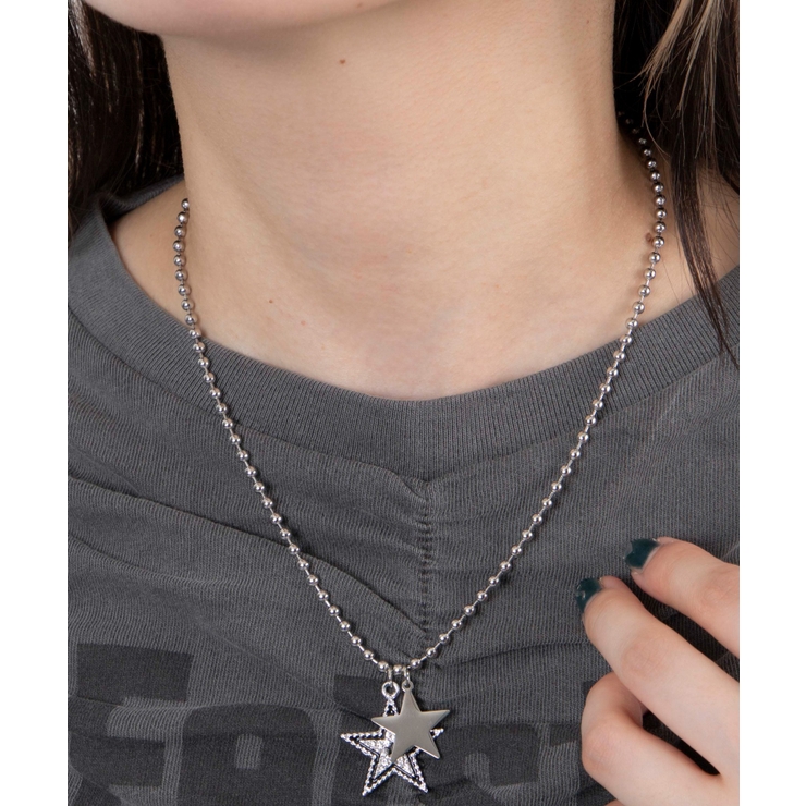 シルバー | LWスターモチーフネックレス | WEGO【WOMEN】