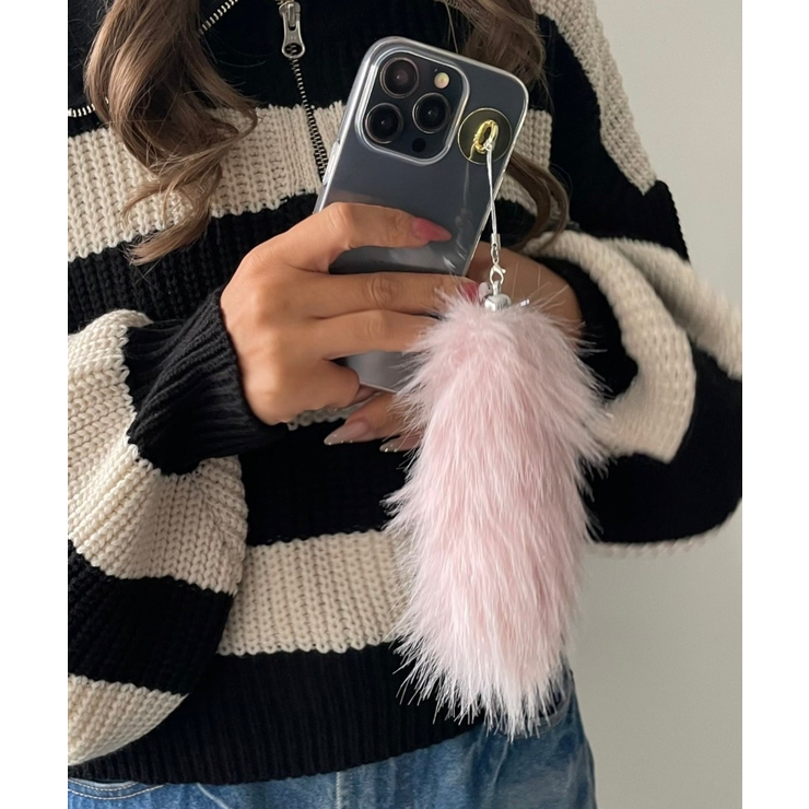 ピンク | ミニファーしっぽキーホルダー | WEGO【WOMEN】
