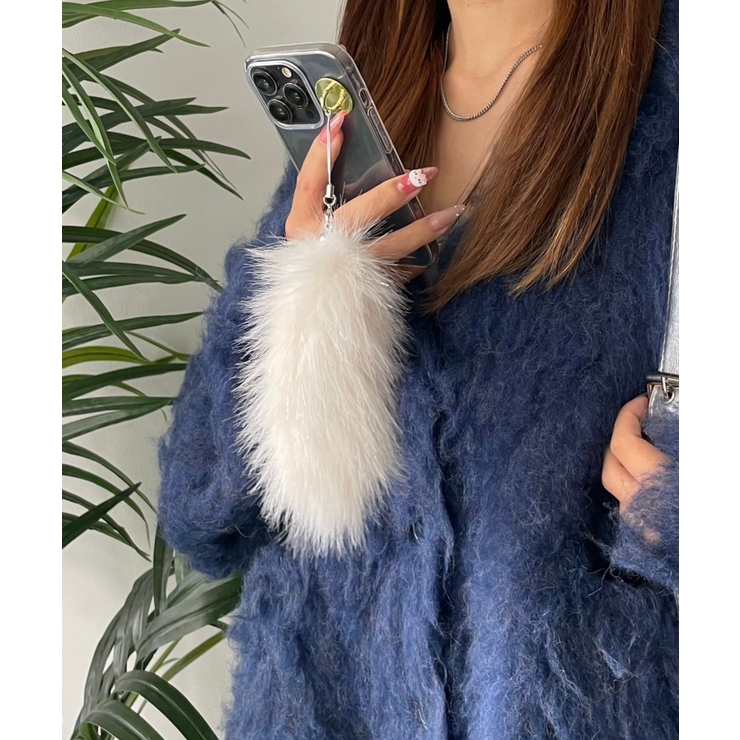 ホワイト | ミニファーしっぽキーホルダー | WEGO【WOMEN】