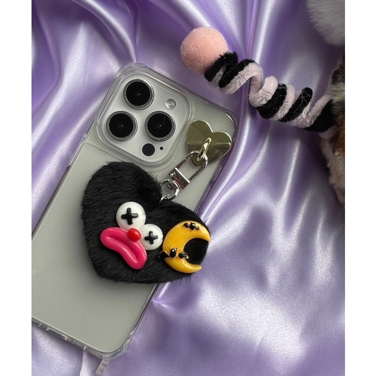 ミニハートピエロモンスターぬいぐるみキーホルダー[品番：WG010092472