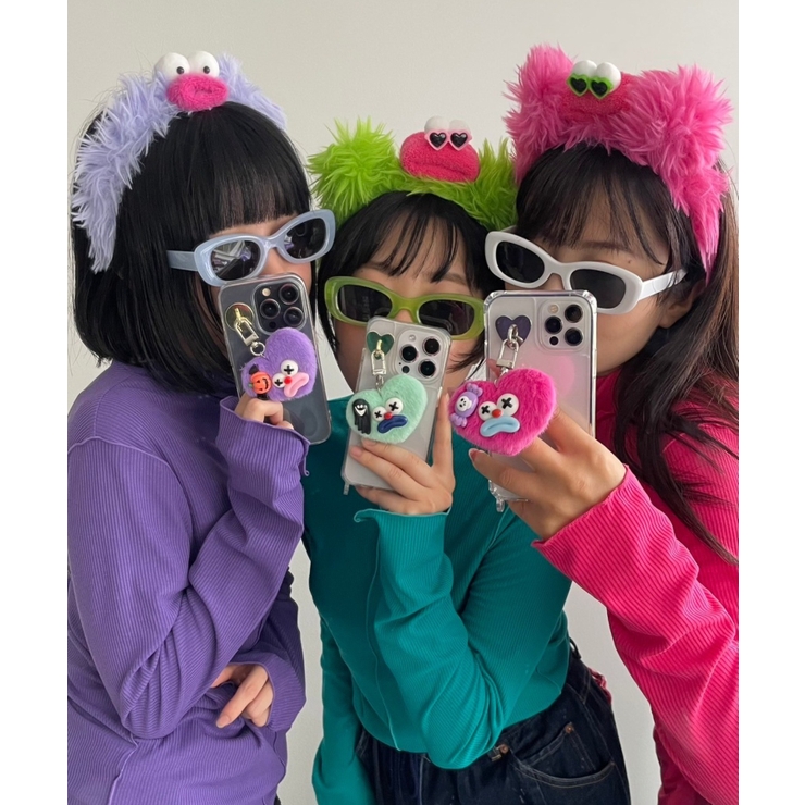 ミニハートピエロモンスターぬいぐるみキーホルダー