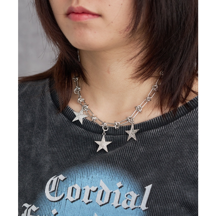 Lスターデザインチェーンネックレス | WEGO【WOMEN】 | 詳細画像1 