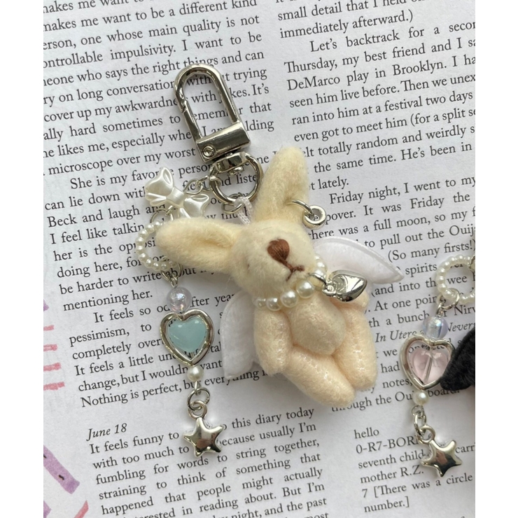 ミニうさぎエンジェルストラップキーホルダー | WEGO【WOMEN】 | 詳細画像3 