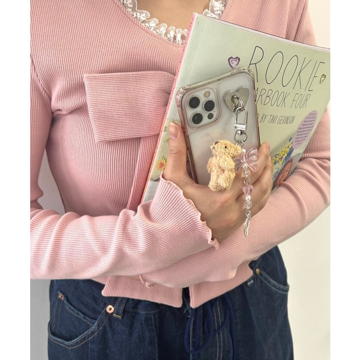 ベージュ | ミニベアビーズストラップキーホルダー | WEGO【WOMEN】