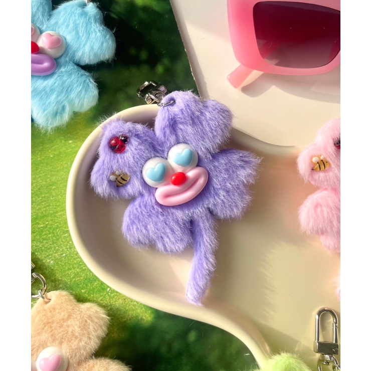 ハッピークローバーモンスターぬいぐるみキーホルダー[品番