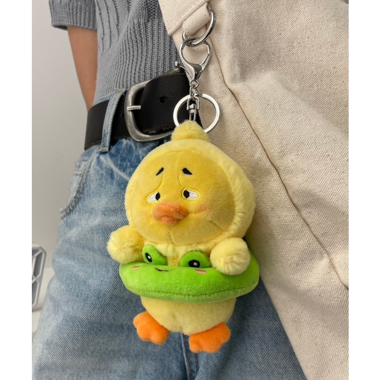 ひよこ ぬいぐるみ ストライプ帽子付き バッグチャーム ひよこ ぬいぐるみ たけのこ TAKENOKO JOYFUL