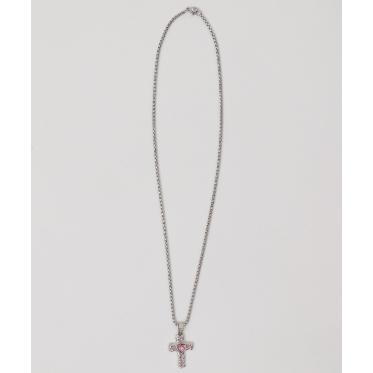 ライトピンク | Lハートクロスネックレス | WEGO【WOMEN】
