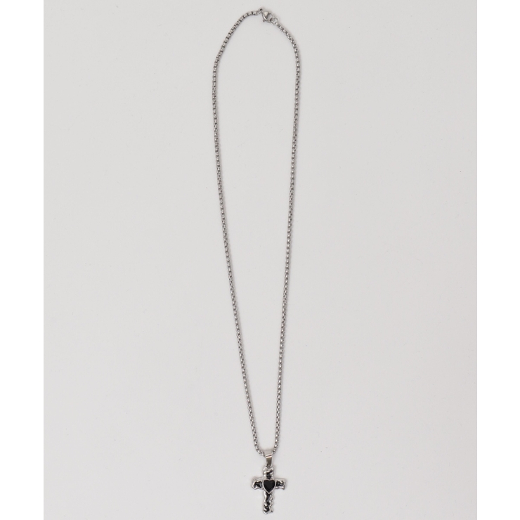 ブラック | Lハートクロスネックレス | WEGO【WOMEN】