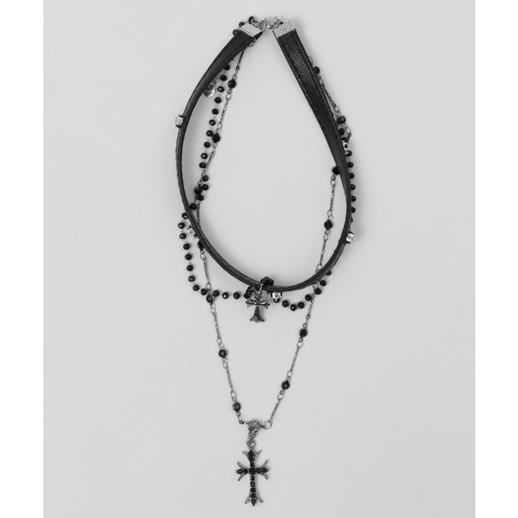 ブラック | Lレイヤークロスチネックレス | WEGO【WOMEN】