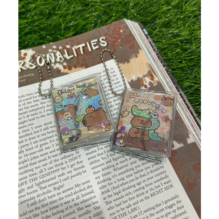 ボールチェーン付きカピバラステッカーメモ[品番：WG010094072