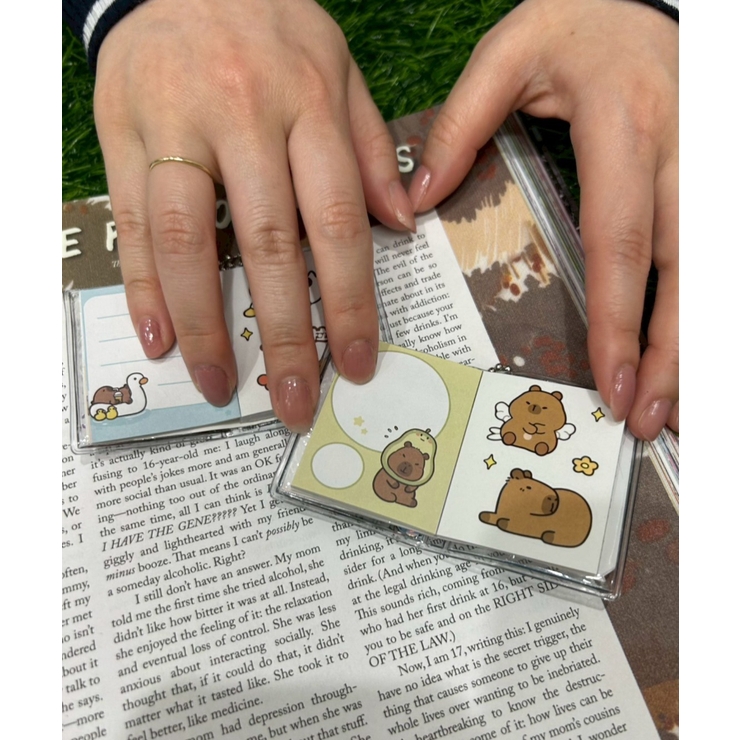 ボールチェーン付きカピバラステッカーメモ | WEGO【WOMEN】 | 詳細画像8 
