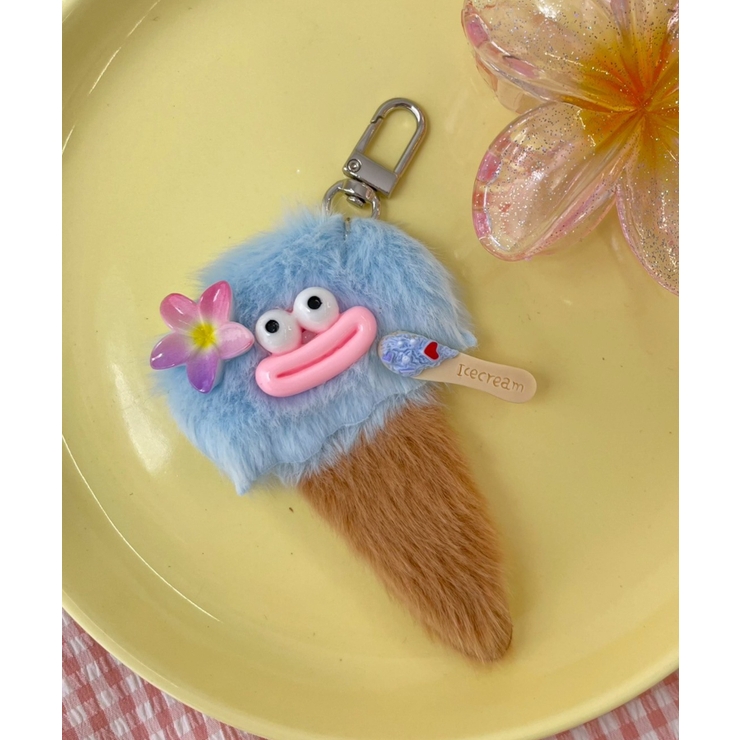 ミニデリシャスアイスクリームモンスターぬいぐるみキーホルダー[品番