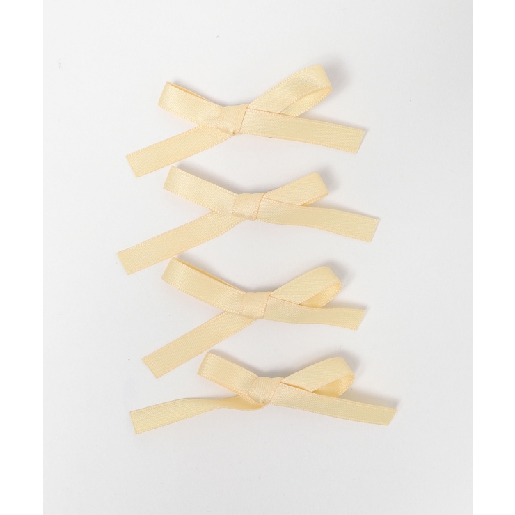 ライトイエロー | カラフルリボンヘアクリップ4P | WEGO【WOMEN】