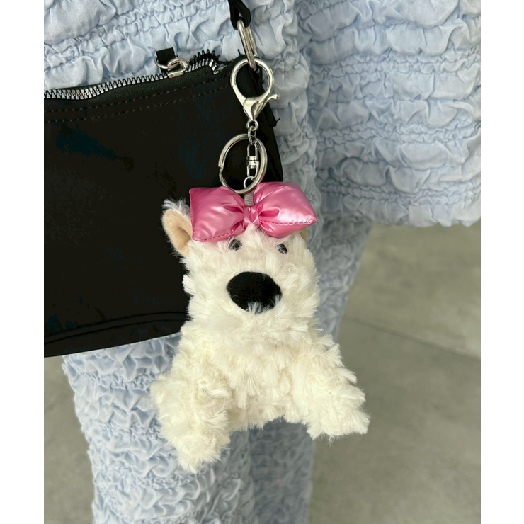 リボンわんこぬいぐるみキーホルダー | WEGO【WOMEN】 | 詳細画像1 
