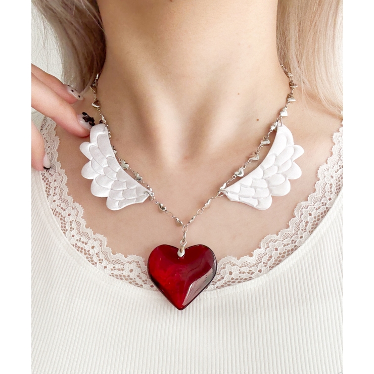 【BIMBA Y LOLA】ハートチェーンネックレス Gold hearts chain necklace