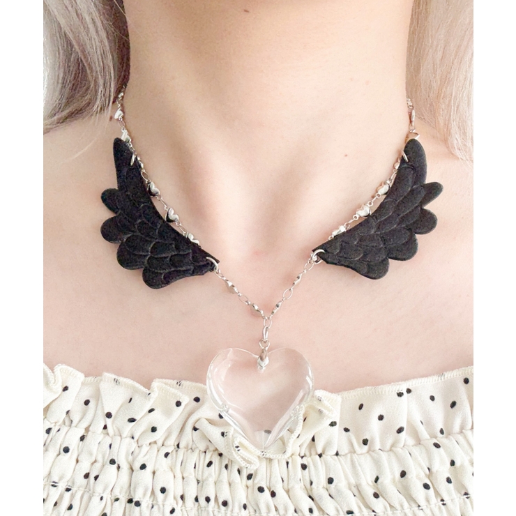LBIG羽ハートチェーンネックレス | WEGO【WOMEN】 | 詳細画像5 