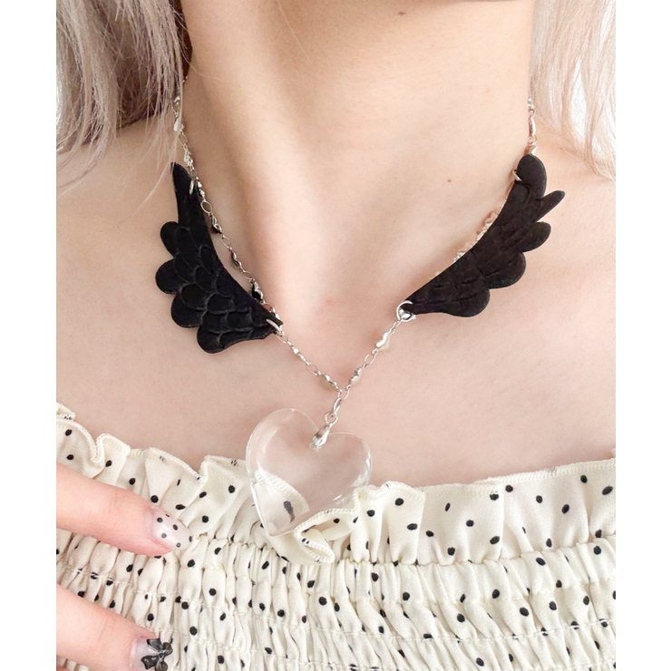LBIG羽ハートチェーンネックレス | WEGO【WOMEN】 | 詳細画像6 