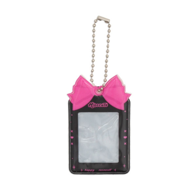 ブラック | ぷっくりリボンIDフォトケースキーホルダー | WEGO【WOMEN】