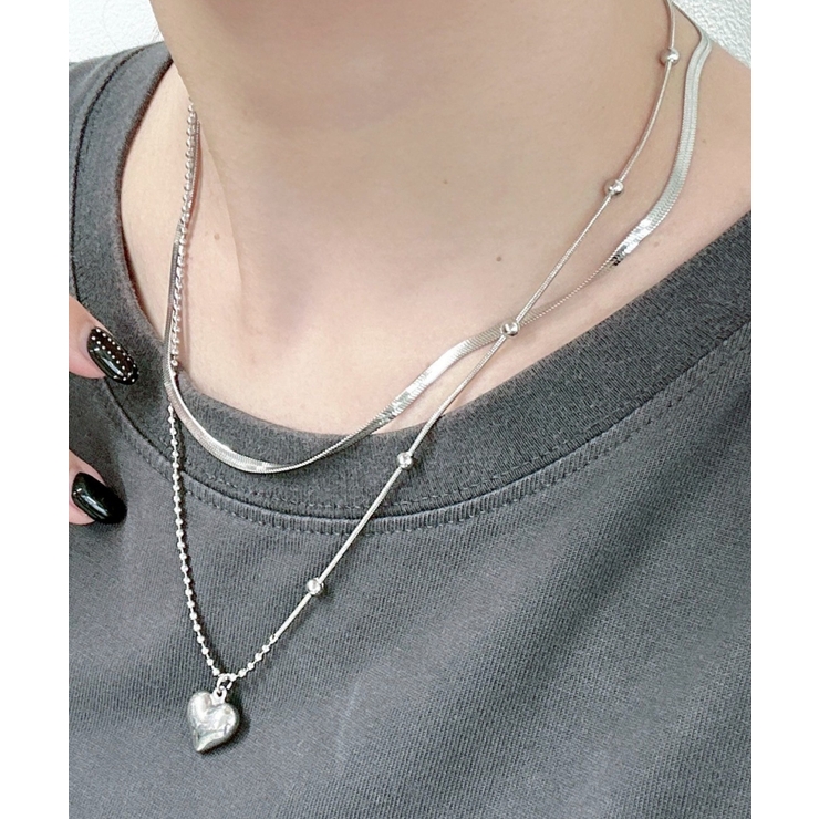 Lモチーフ2連ネックレス[品番：WG010095485]｜WEGO【WOMEN