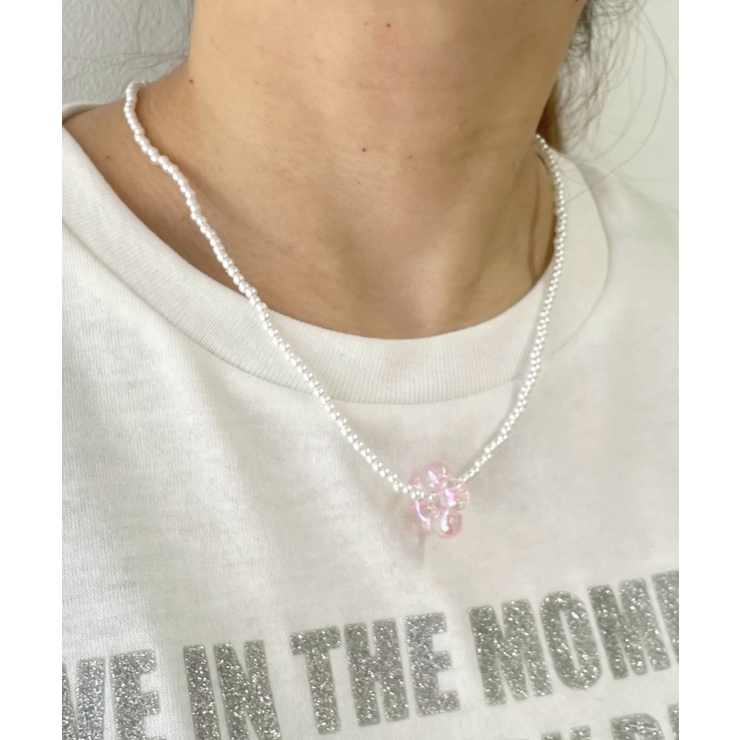 Lフラワーモチーフハパールネックレス[品番：WG010095503]｜WEGO