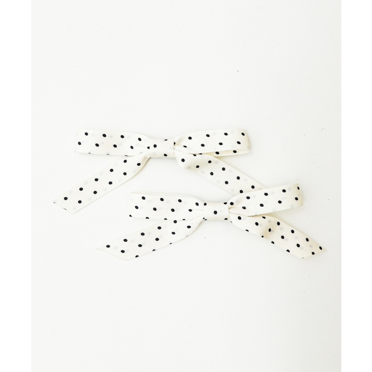 ホワイトアイボリー | L2Pドットリボンクリップ | WEGO【WOMEN】