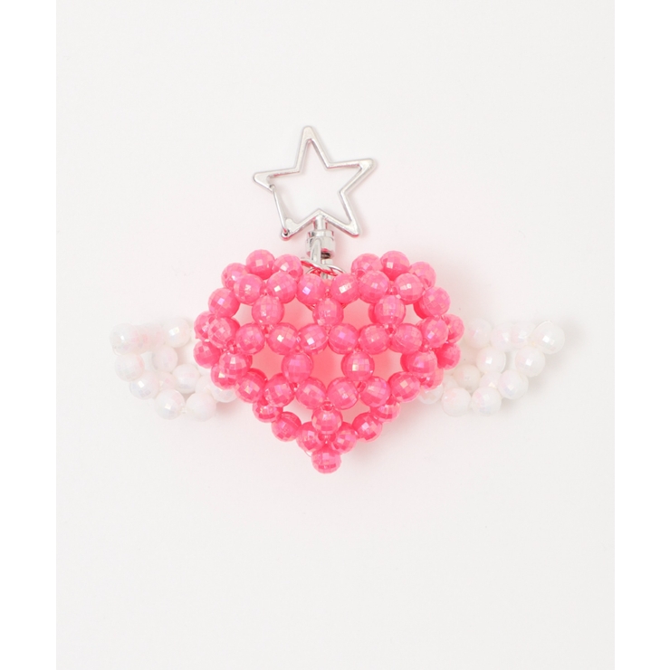 ピンク | ハートウィングビーズキーホルダー | WEGO【WOMEN】