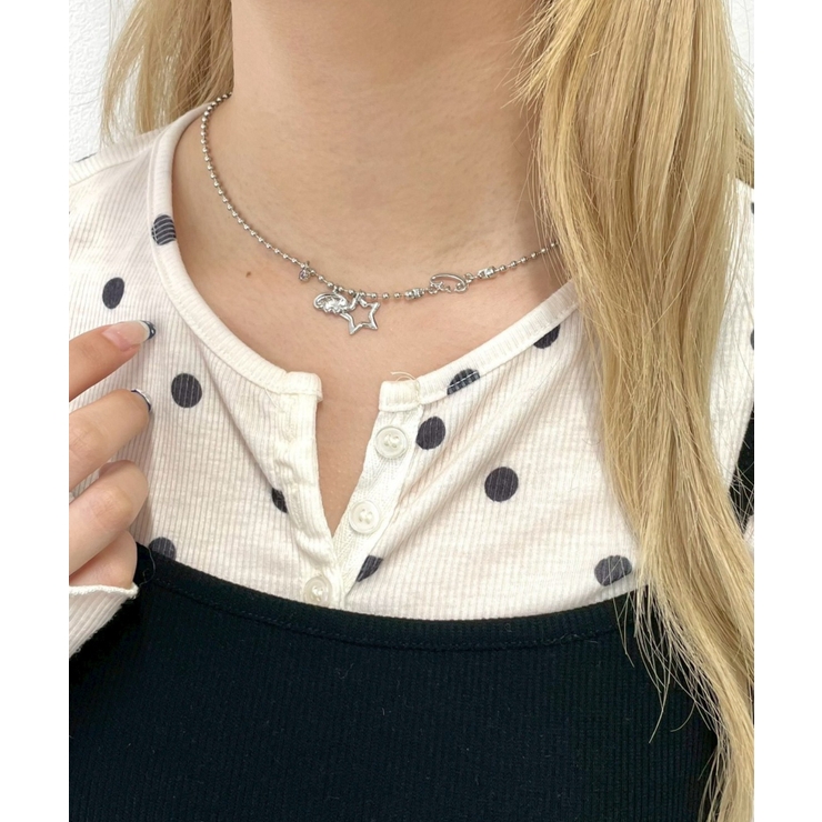 Lスターモチーフボールチェーンネックレス | WEGO【WOMEN】 | 詳細画像1 