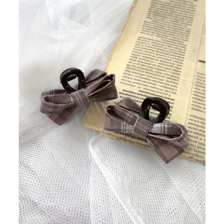 グリーン | L2Pチェックリボンクリップ | WEGO【WOMEN】