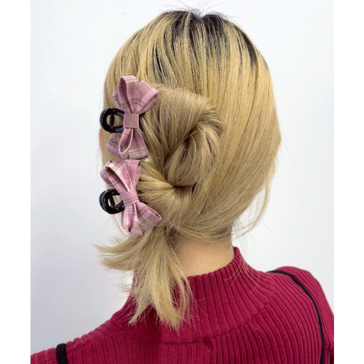 ライトピンク | L2Pチェックリボンクリップ | WEGO【WOMEN】