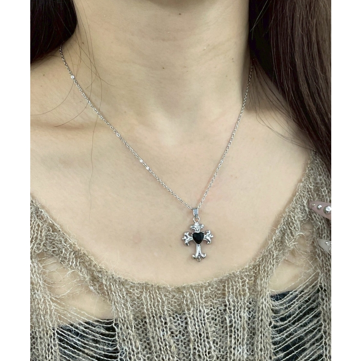 柄5 | Lブラックストーンモチーフネックレス | WEGO【WOMEN】