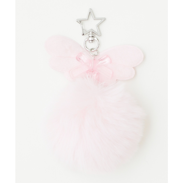 ピンク | ファーぽんぽんエンジェルキーホルダー | WEGO【WOMEN】